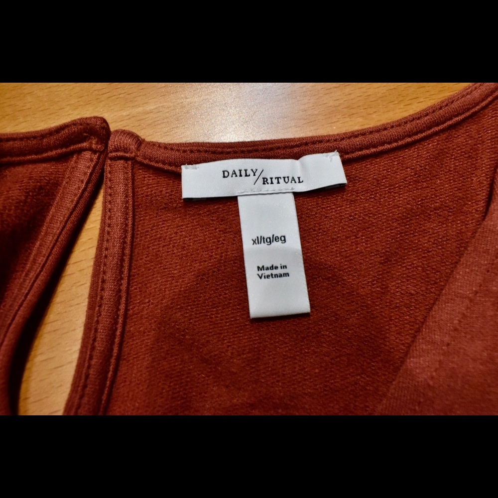 Daily Ritual Rust Jumpsuit NWT - Picture 4 of 5